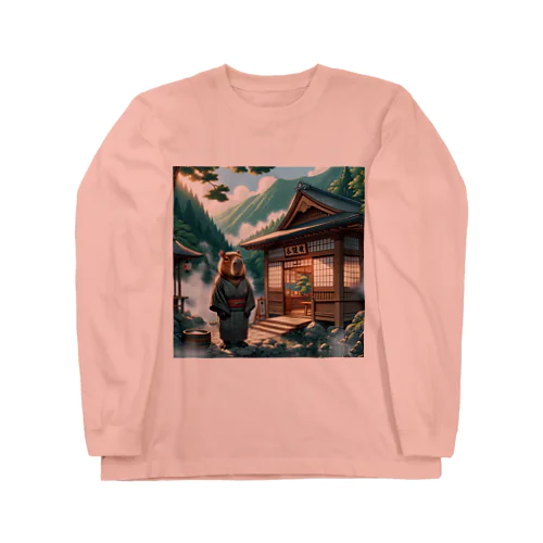 温泉旅館を営むカピパラ Long Sleeve T-Shirt