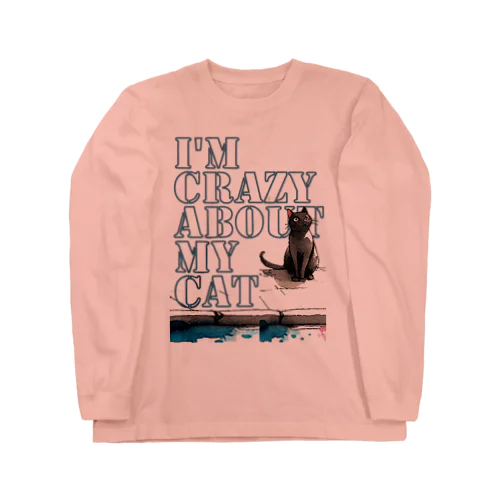 I'm crazy about my cat.５ ロングスリーブTシャツ