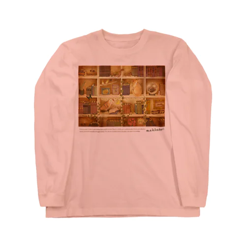 森の本棚（ブラウン） Long Sleeve T-Shirt