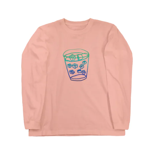 グラスグラス 青グラデ Long Sleeve T-Shirt