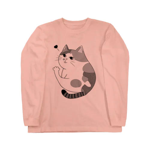 コミックタッチ三毛ちゃん🖤🤍🖤 〘モノクロ 〙 Long Sleeve T-Shirt