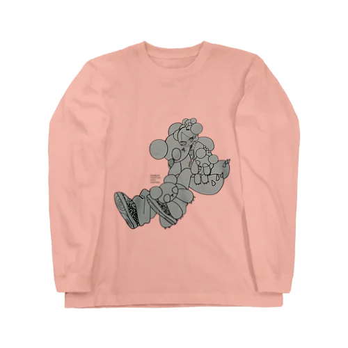 4ひきのぱんだ(みずいろ) Long Sleeve T-Shirt