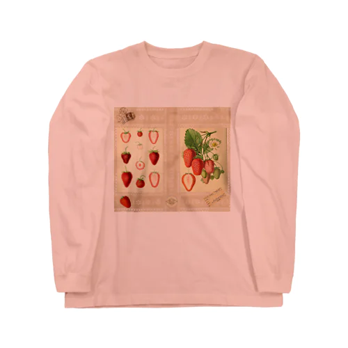 『いちごの標本帖』🍓Donation Items for cats Long Sleeve T-Shirt