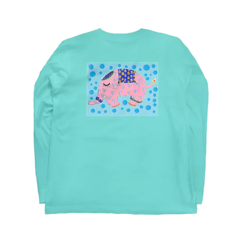 ピンクの象 Long Sleeve T-Shirt