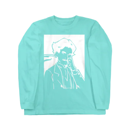 白版＿ニコラ・テスラ Long Sleeve T-Shirt