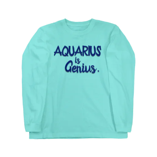 【水瓶座】AQUARIUS is Genius Long Sleeve T-Shirt