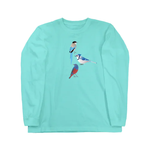 I love blue birds 5 アオカケス  Long Sleeve T-Shirt