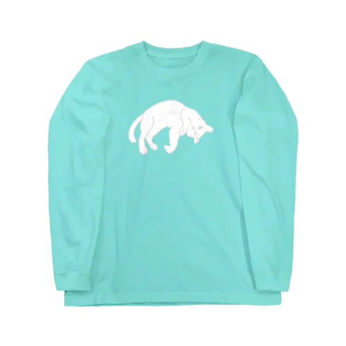 ほら、おなか見て良いよ。しろねこ Long Sleeve T-Shirt