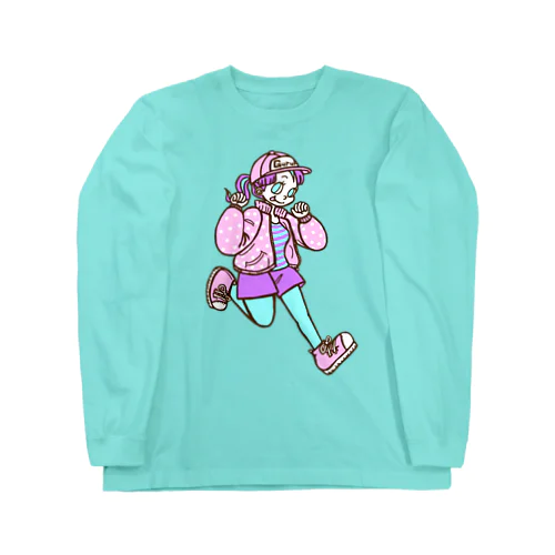 Gurumi girl_Pastel ロングスリーブTシャツ