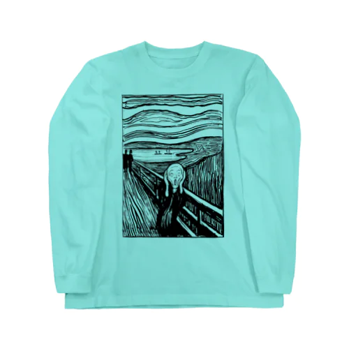 ムンク　叫び　Munch / The Scream リトグラフ　 ロングスリーブTシャツ