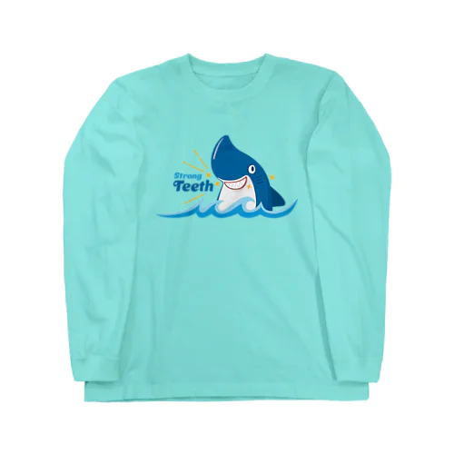 サメの強い歯 ロングスリーブTシャツ