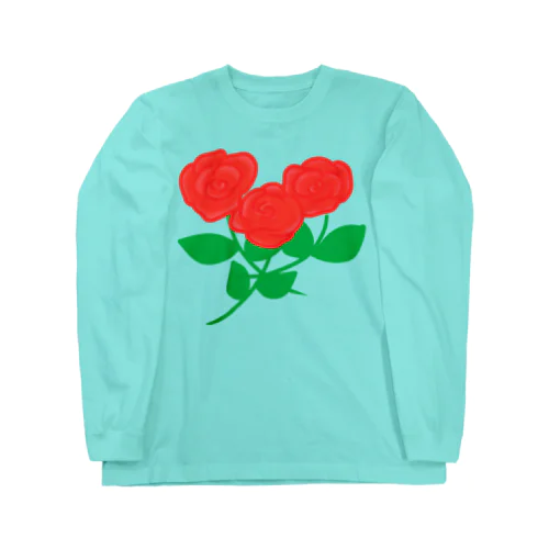 深紅の薔薇① ロングスリーブTシャツ