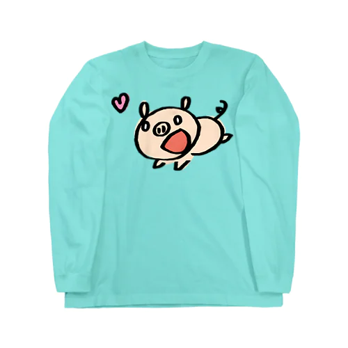 ぶたくんはきょうもげんき！ Long Sleeve T-Shirt