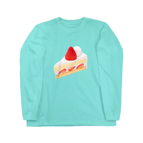 ショートケーキ（シンプル） ロングスリーブTシャツ