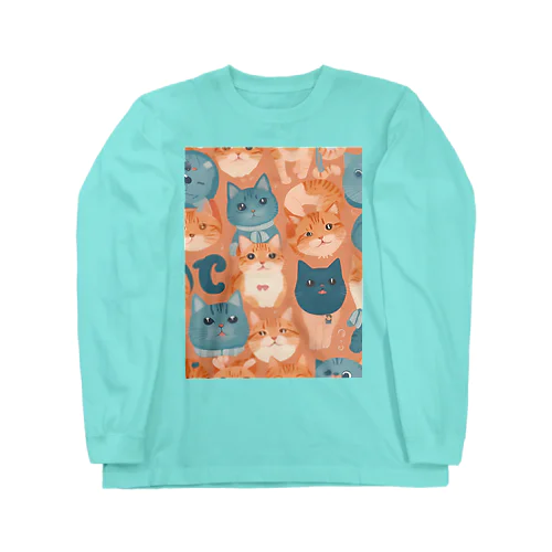 少し不思議なねこのアート Long Sleeve T-Shirt