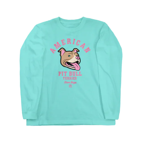 Love❤️Dogs（アメリカンピットブルテリア・赤鼻） ロングスリーブTシャツ