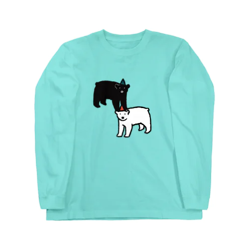 パーティはじめるくま Long Sleeve T-Shirt