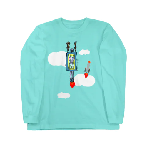 ロボットROBOROBO 空とロケット Long Sleeve T-Shirt