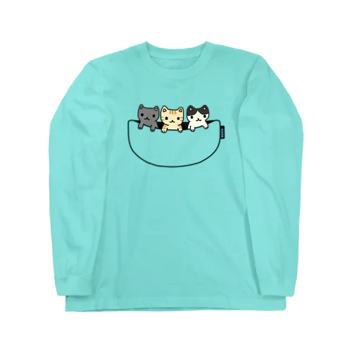 猫たち専用ポケット Long Sleeve T-Shirt