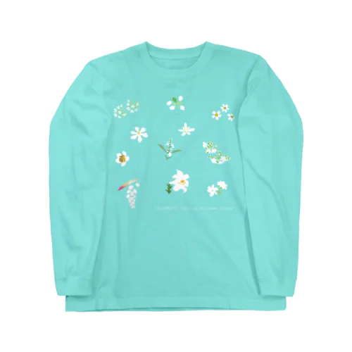 西表島の白い花（11種） Long Sleeve T-Shirt