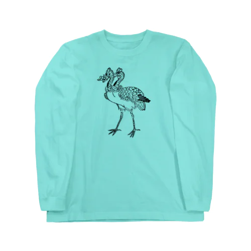 命命鳥＜江戸時代の空想動物＞ ロングスリーブTシャツ