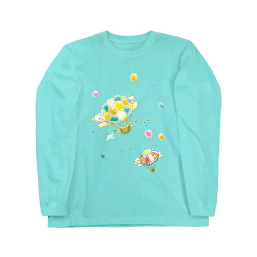 カメさん気球にのって♪　 Long Sleeve T-Shirt