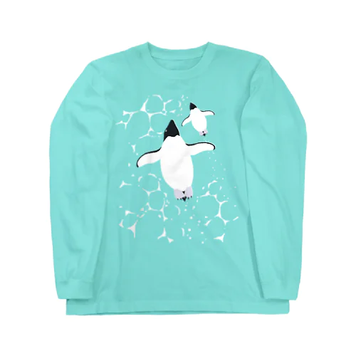 泳ぐアデリーペンギン Long Sleeve T-Shirt