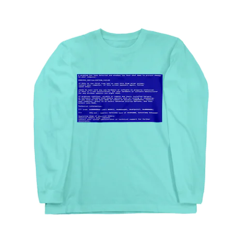 一番コワいヤツ　ブルースクリーン Long Sleeve T-Shirt