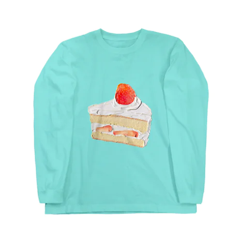 いちごのショートケーキ ロングスリーブTシャツ