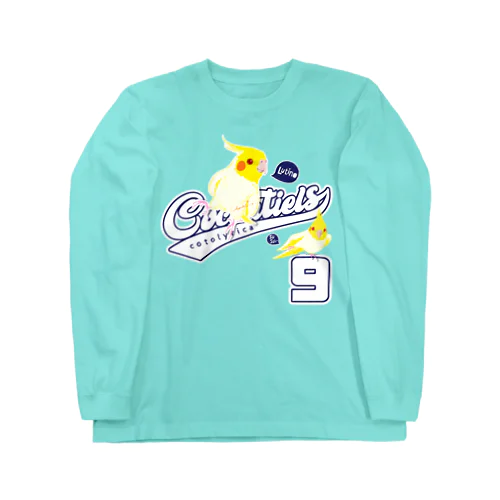 Cockatiels 9 ルチノー オカメインコ ルチノスケ カレッジ ロゴ 0535 スサー付 Long Sleeve T-Shirt