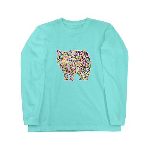 タイル絵風ねこ Long Sleeve T-Shirt
