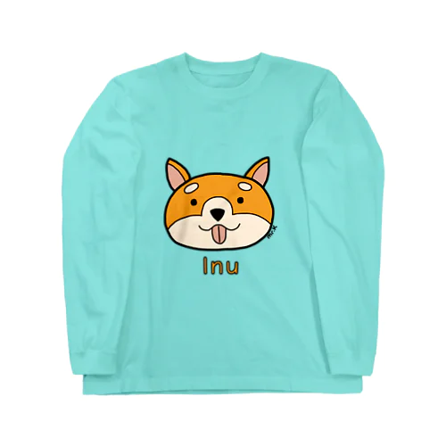 Inu (犬) 色デザイン ロングスリーブTシャツ