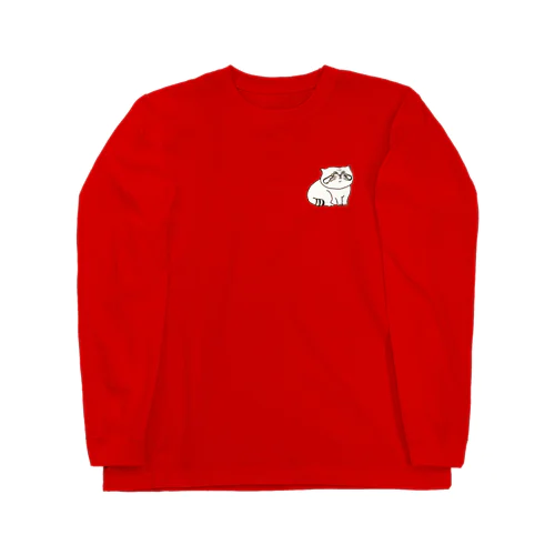 ワンポイントまぬるねこ Long Sleeve T-Shirt