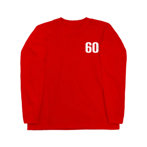 [☆両面] 還暦祝いTシャツ【視力検査表パロディ】 Long Sleeve T-Shirt