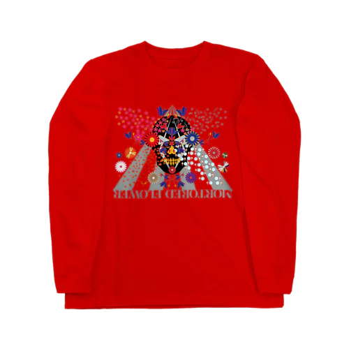 MOTOREDFLOWER #SKkulLL001 #FrontPrint Long Sleeve T-Shirt