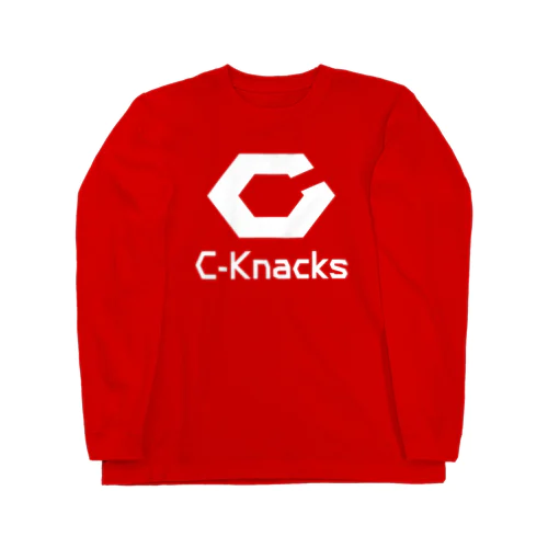 C-Knacks Logo / White Long Sleeve T-Shirt