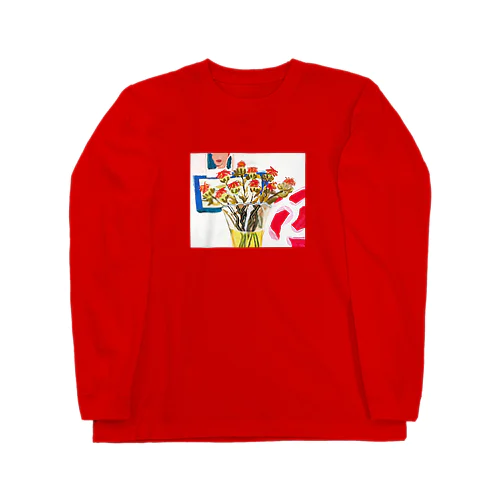 「傷んだ紅花」 Long Sleeve T-Shirt