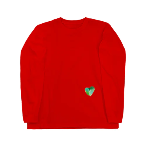 みどりのハート Long Sleeve T-Shirt