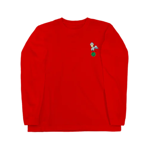 スイカ乗り☆ハシビロコウ Long Sleeve T-Shirt