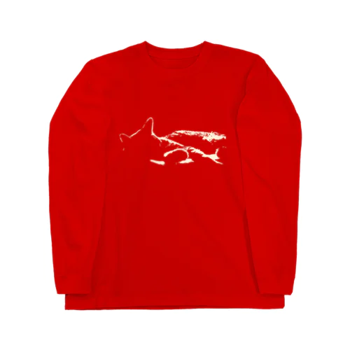 濃色モノクロ猫 Long Sleeve T-Shirt