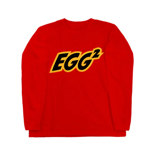 "Red" EGG² Logo Long T-shirts Long Sleeve T-Shirt