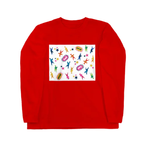 【白背景】ランダムPOP功夫ガール  Long Sleeve T-Shirt