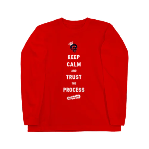 TRUST THE PROCESS -white- ロングスリーブTシャツ