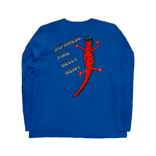 JAPANESE FIRE BELLY NEWT (アカハライモリ)　　バックプリント Long Sleeve T-Shirt