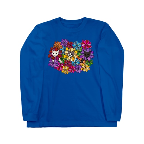 にゃんこ花畑。 Long Sleeve T-Shirt