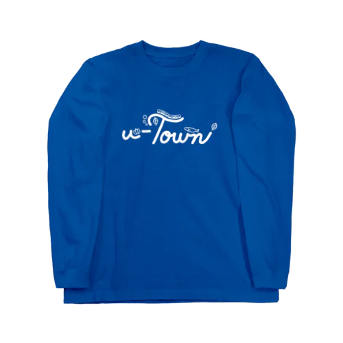 【🤍ver.】u-Town(ユーターン)ロゴ ロングスリーブTシャツ