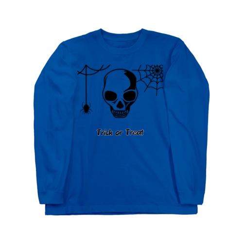 スカルとスパイダー(蜘蛛の巣) Long Sleeve T-Shirt