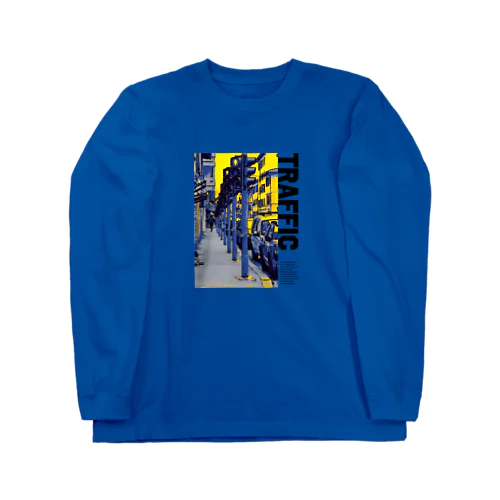 信号機に注目（文字黒） Long Sleeve T-Shirt