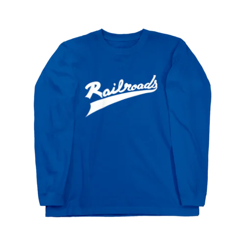 Railroadsロゴタイプ　しろ ロングスリーブTシャツ