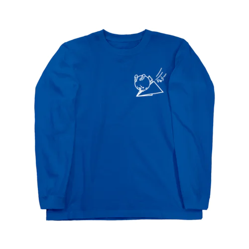 ウサコロまる・紙飛行機（小）（線画：白バージョン） Long Sleeve T-Shirt